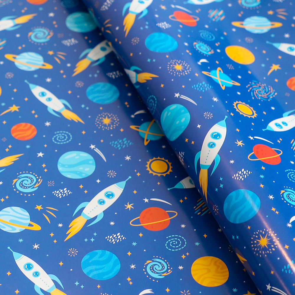 6219-2 cohete espacial azul oscuro; 74*51cm hoja