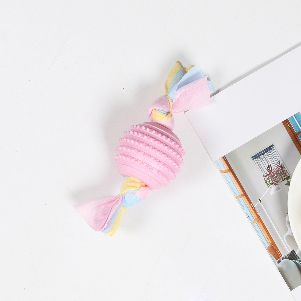 Juguete para mascotas de TPR de gran venta transfronterizo, palo de dentición para perros para entretenimiento, juguete de autoentretenimiento para cachorros duradero y resistente a las mordidas.