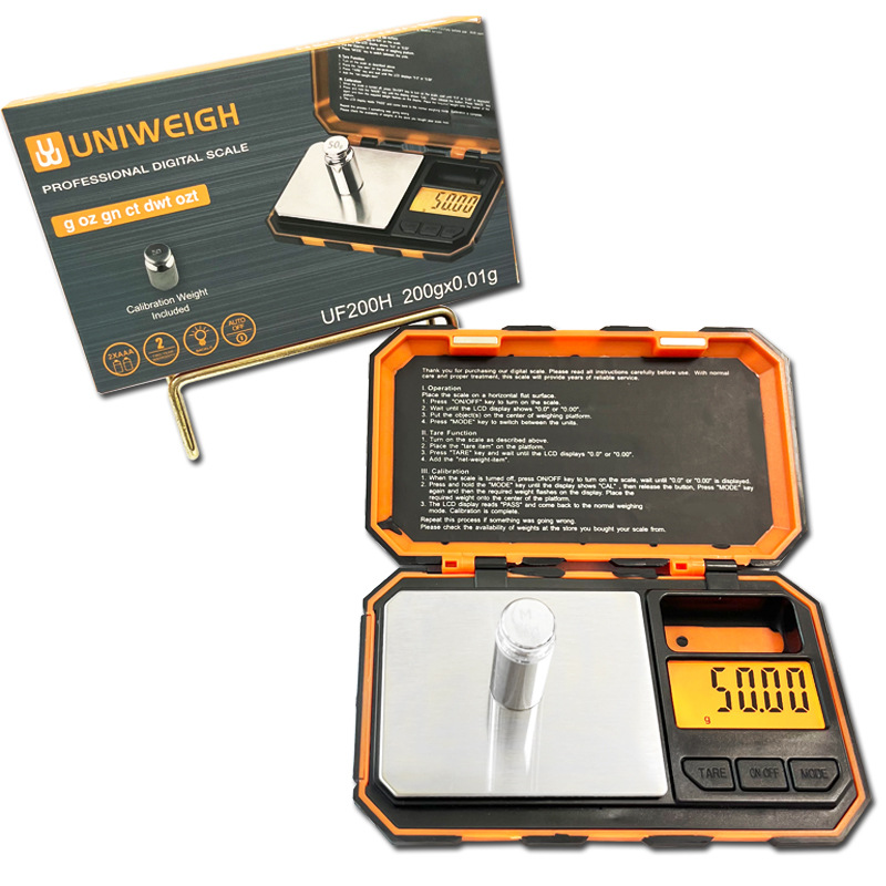 带砝码电子秤商用黄金首饰秤便携式高精度电子克秤 工具箱珠宝秤