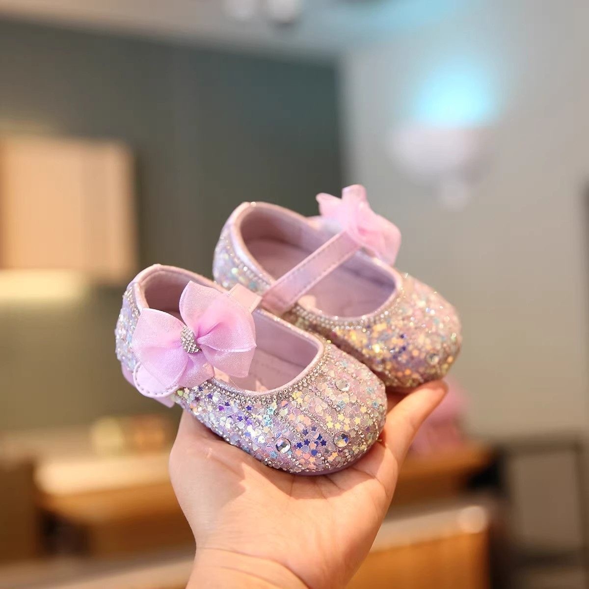Princess Style Infant Walking Shoes For Baby Girls Soft Sole Leather Footwear Trendy Spring Shoes For 0-3 Year Olds_voghion.com