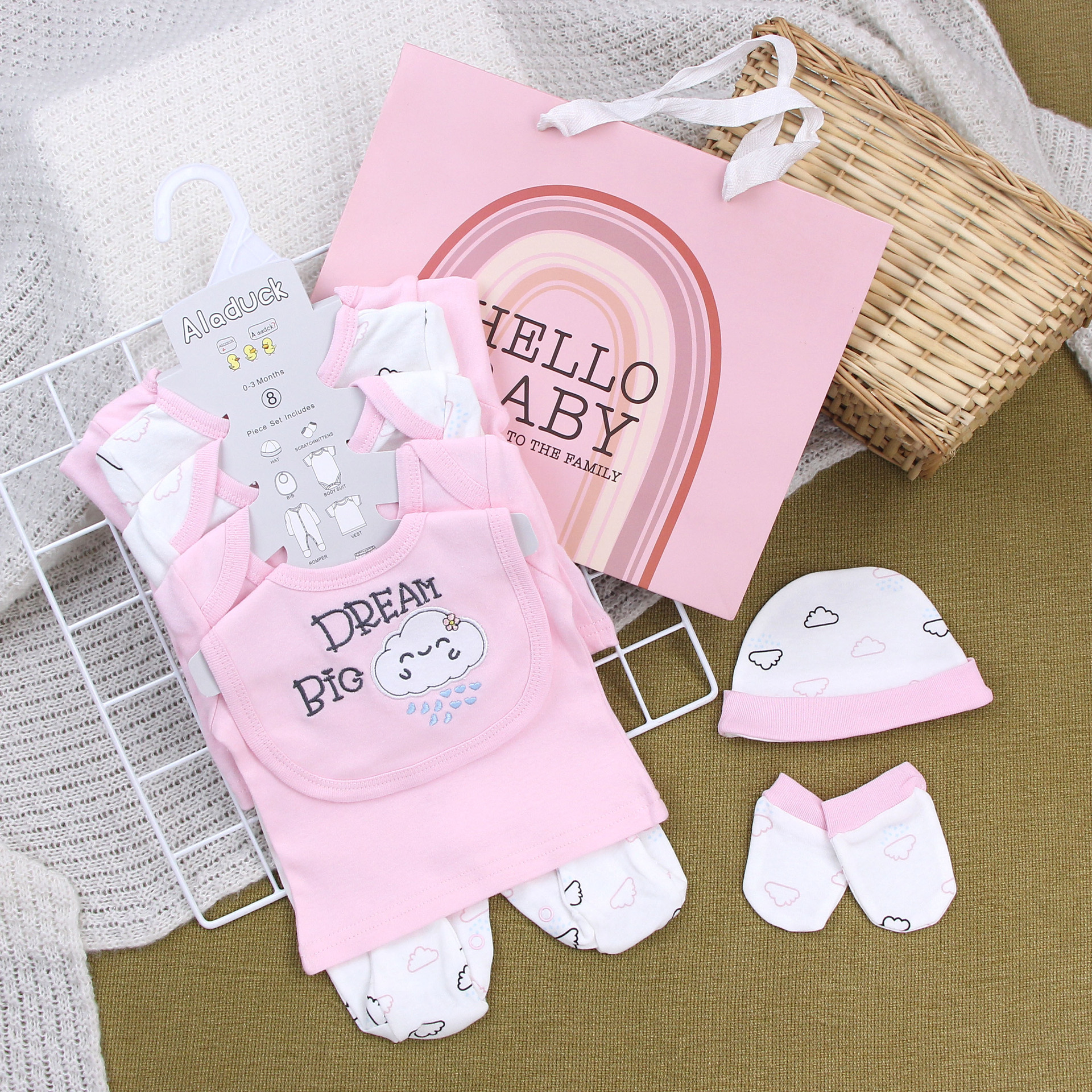 Caja de regalo de recién nacidos, ropa de escalada unida, ropa de algodón, ropa de bebé de luna llena, ropa de bebé para hombres y mujeres image 12