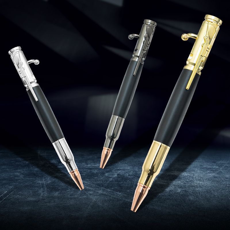Bolígrafo de bola de metal creativo bolígrafo de bala bolígrafo de escritorio bolígrafo táctico de defensa multifuncional al aire libre