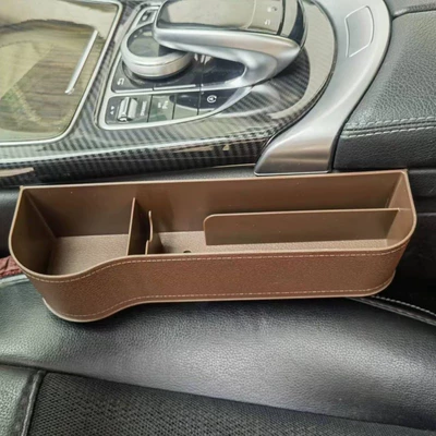 Box, Plastic Passenger Seat Organizer, Car storage bag/box - plastic-second-generation-brown-main-driver