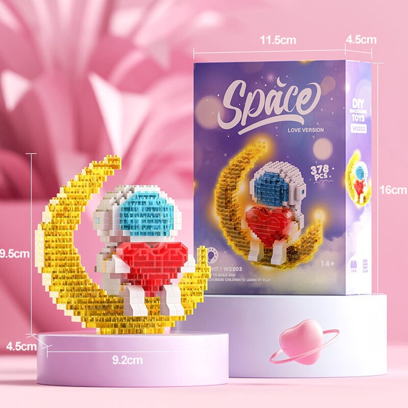 Astronaut Compatible with Lego Tiny Particle Building Blocks DIY Handmade Kidsren's Assembled Educational Toys Birthday Gift for Women