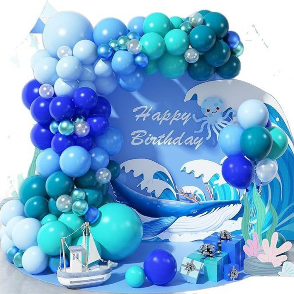 Blue metal marine children's balloon for boys