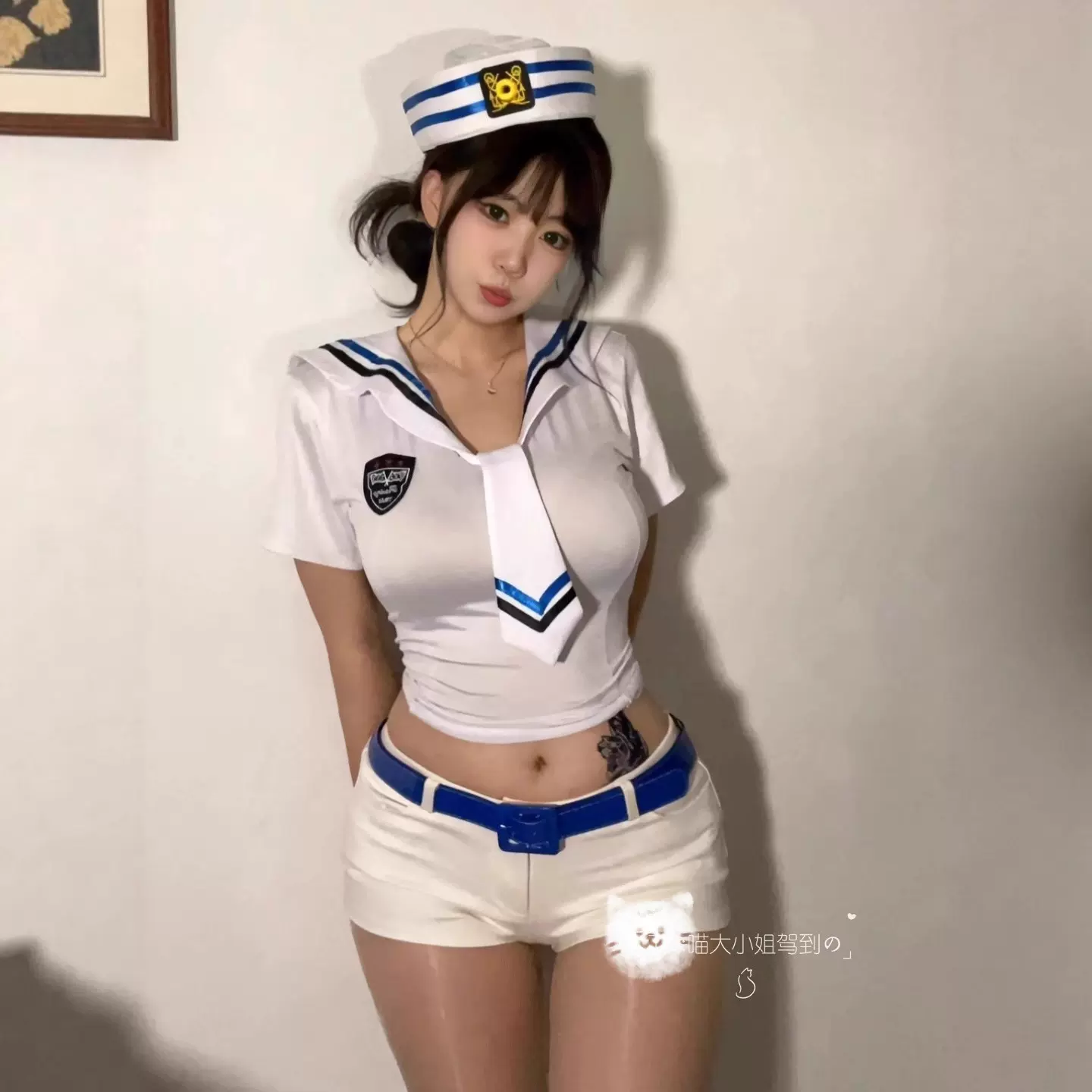 女团主播海军风打歌服辣妹jk制服纯欲紧身包臀网红学院水手服套装