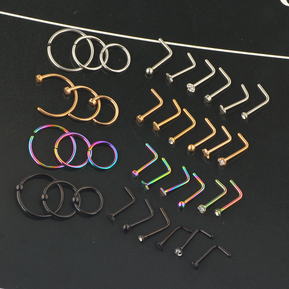 Pointed titanium steel lip stud product view
