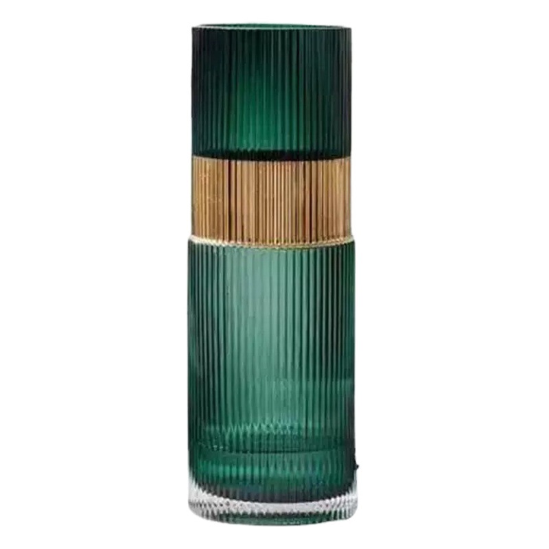 Florero de cristal de metal de lujo ligero de estilo europeo de alta apariencia creativa personalizada sala de estar mesa de comedor arreglo floral decoración artesanía