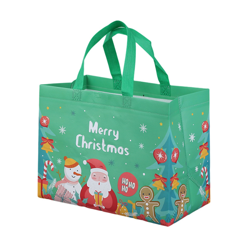 Bolso no tejido de Navidad bolso de mano logotipo personalizado gran película de dibujos animados transfronterizos alta sensación bolsa de embalaje de regalo