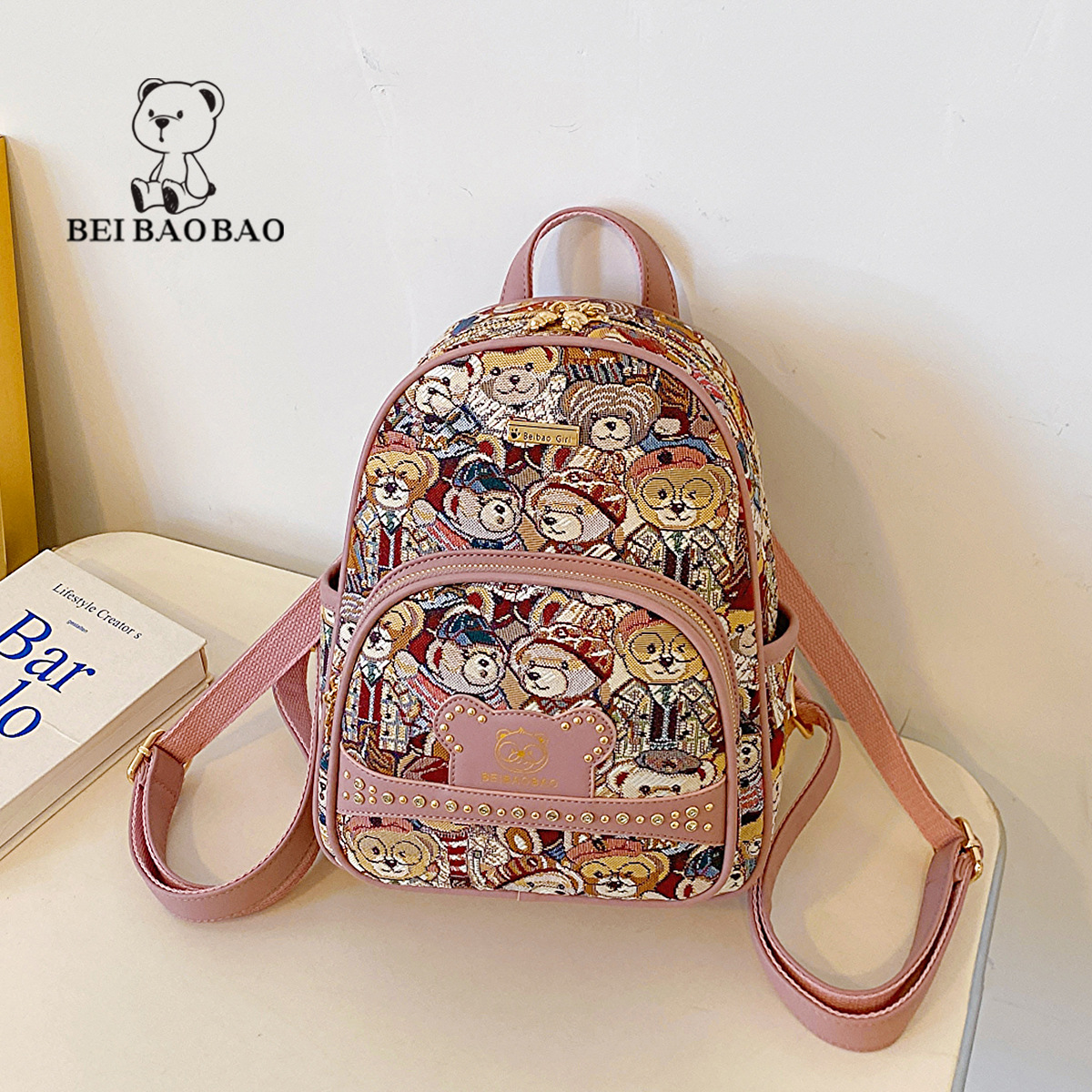 backpack women 2024 new fashion women's bag niche canvas bag casual small schoolbag_voghion.com