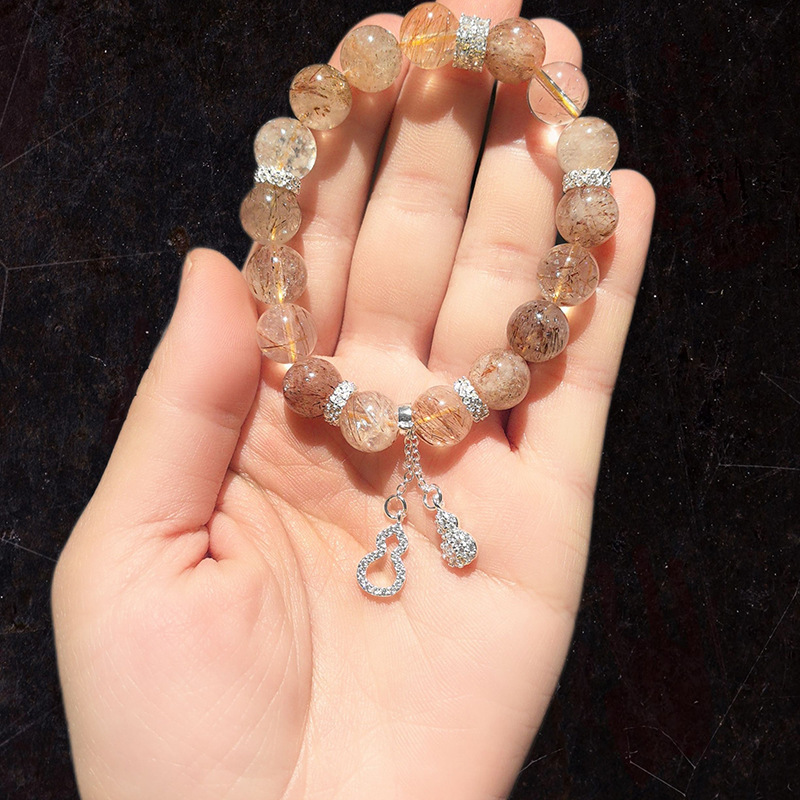 Pulsera de cuentas de cristal optimizada de ópalo natural 2025 nueva pulsera de todo fósforo de moda joyería de alta gama de nicho