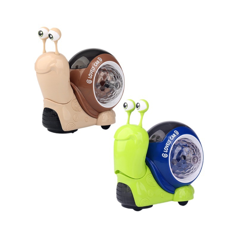 Transfronterizo eléctrico universal balancante pequeño caracol juguete de proyección de música iluminación juguetes para niños