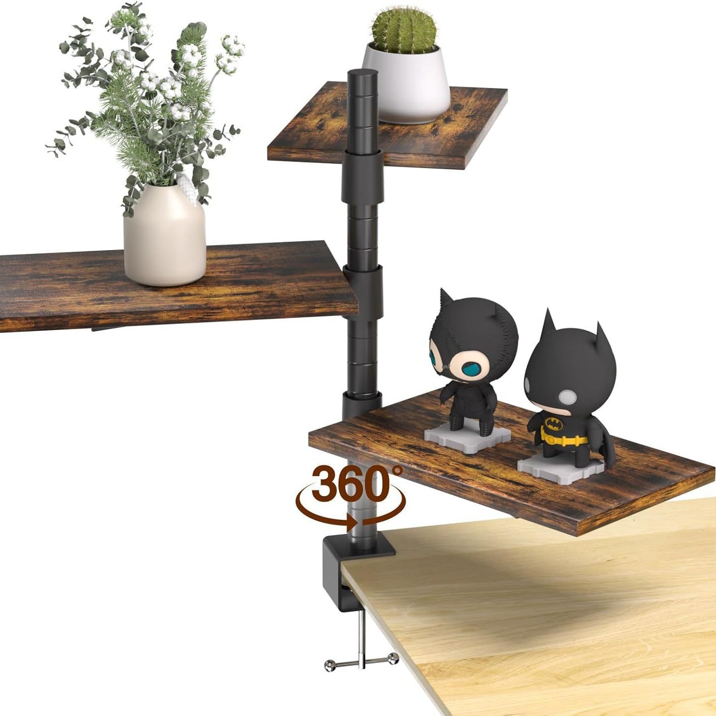 2025 New Storage Rack Can Be Rotated 360 ° Rotating No Punching Three-Layer Tray Suitable for Gaming Table Storage Rack