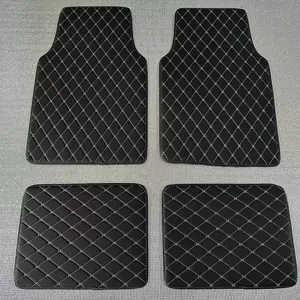 Cross-Border Car Floor Mats Universal Leather Quilted Embroidered Floor Mats Car Mats Factory Direct Sales Temu Amazon