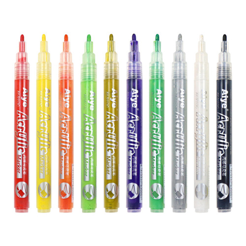12-color 24-color acrylic marker set mark pen art painting DIY ceramic tire touch-up marker pen