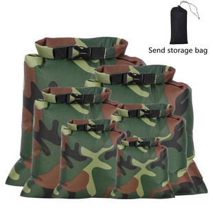 Outdoor camouflage multi-functional lightweight upstream drifting 6-piece waterproof bag waterproof storage bag organizing bag dry bag