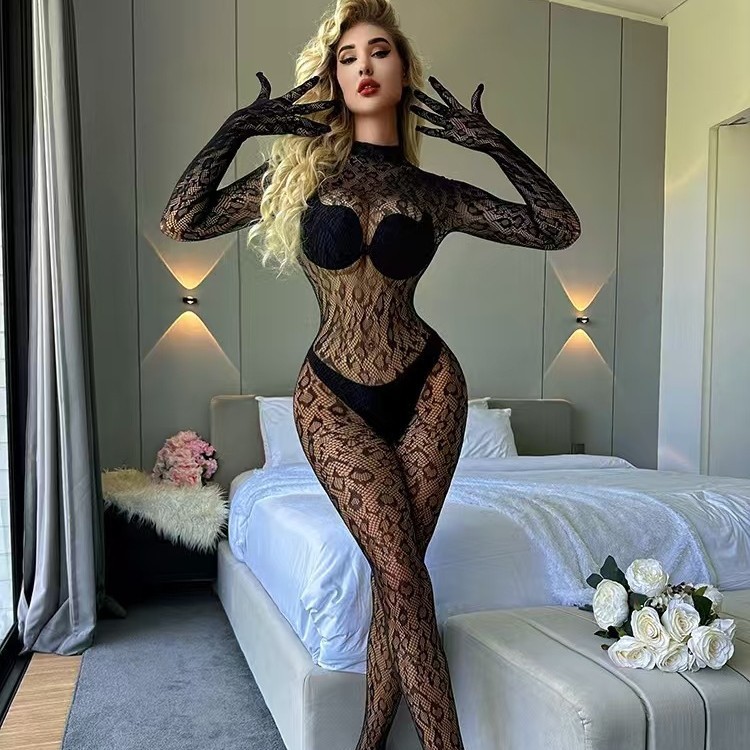 Lencería sexy con espalda descubierta, estilo europeo y americano, uniforme con estampado de leopardo, seductora y apasionada, puro deseo MQ02.