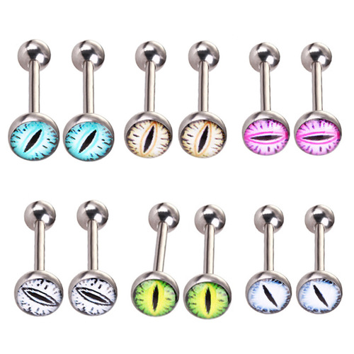 1.6*16mm stainless steel fashionable barbell tongue nail tongue ring piercing jewelry