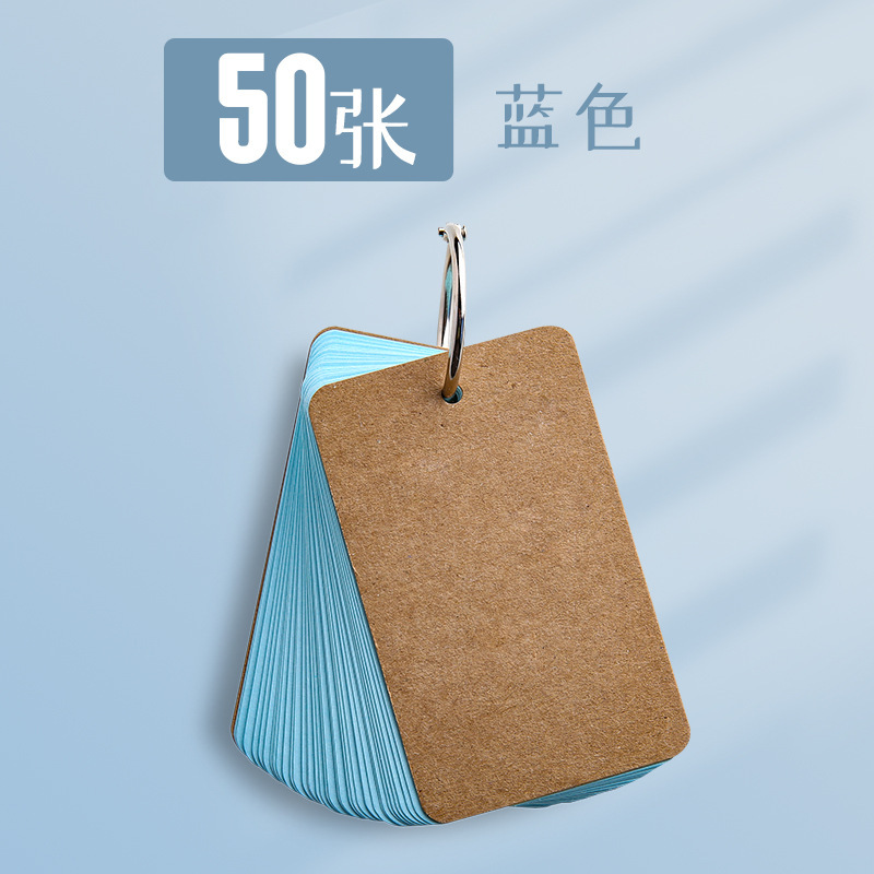 T palabras en blanco en inglés papel de tarjeta de bucle tipo cartón duro de color DiDi lindo mini libro de bolsillo