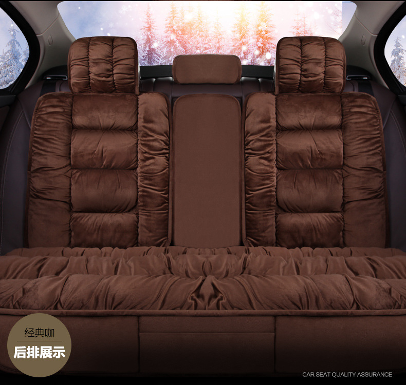 Winter short plush car seat cushion new winter car fleece-lined seat cover universal down all-inclusive seat cushion wholesale