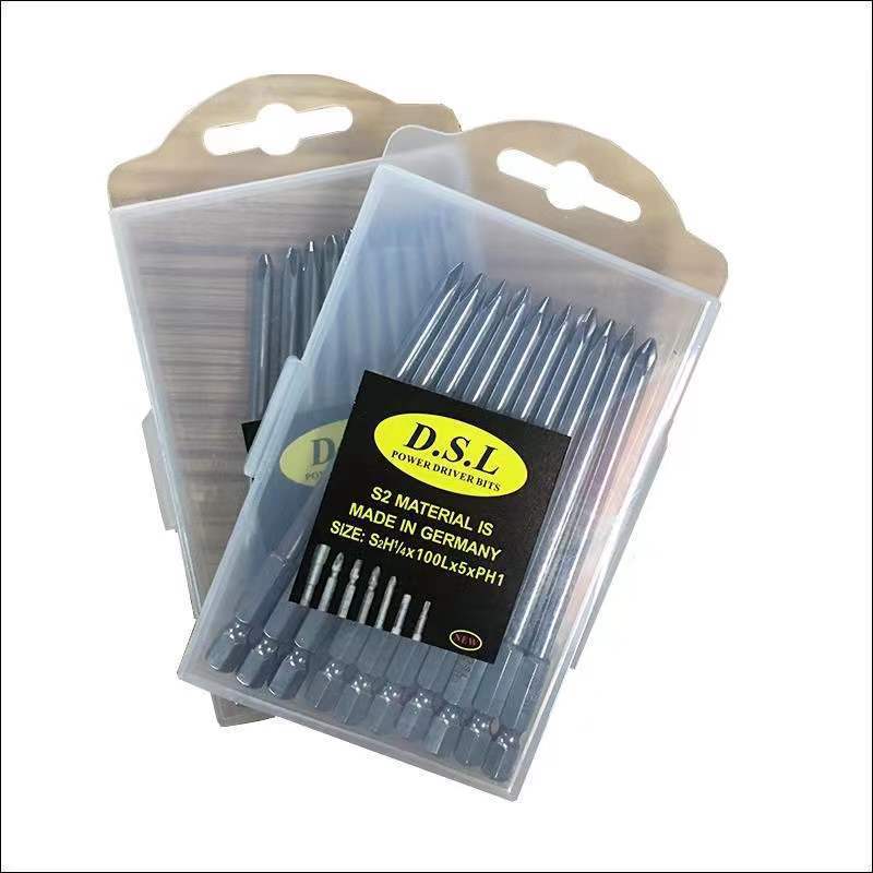 Fabricante DE LA FUENTE DSL Alemania S2 cabeza cruzada de acero de una sola cabeza del lote de la palabra endurecida especificaciones completas de la cabeza del lote