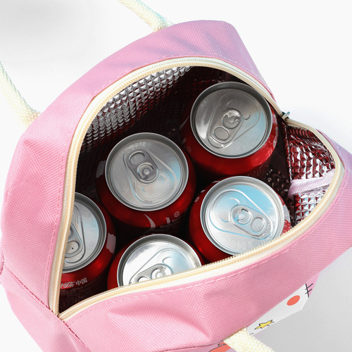Genna's new cartoon lunch bag, insulated bag, Oxford cloth lunch bag with rice, animal pattern portable lunch box bag