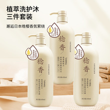 玫妍妮日本晚樱念香洗发水氨基酸洗头膏浅香植物护发素沐浴露留香