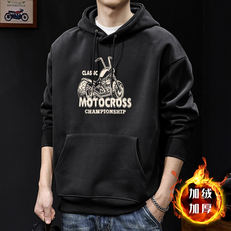 420g estilo de puerto japonés guapo chaqueta impresa con capuzas primavera y otoño hombre abrigo de estudiante casual suelto