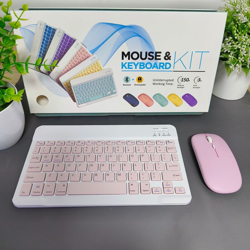 Suitable for iPad Tablet Bluetooth Keyboard, Small Language-Specific Mobile Phones, Notebooks, 10inch Wireless Bluetooth Keyboard and Mouse Set