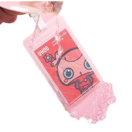 String set for ID card, school card, student card with creative cartoon design, small and fresh, minimalist, for wearing around the neck