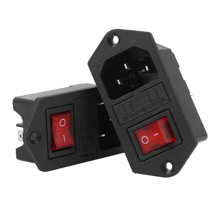 乐磁AC电源插座三合一保险丝医疗器械电子屏专供插座 CCC UL VDE