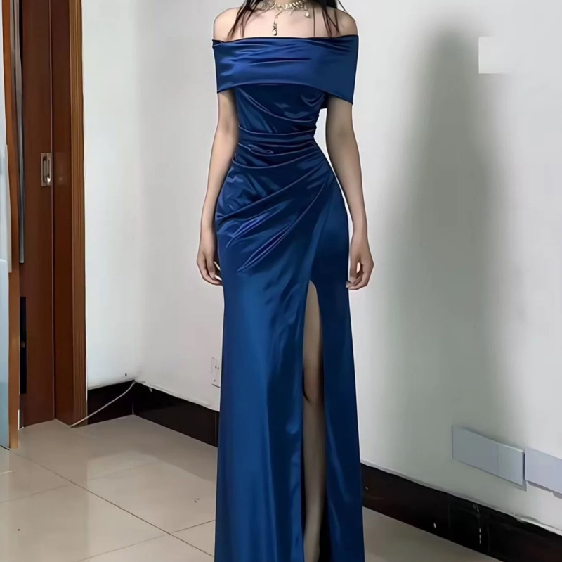 Xiaoke Wiwi French One-Shoulder Dress for Women 2026 New Style Coming-Of-Age Ceremony Party Annual Meeting Banquet Evening Dress Xiaoke Wiwi French One-Shoulder Dress for Women 2026 New Style Coming-Of-Age Ceremony Party Annual Meeting Banquet Evening Dress