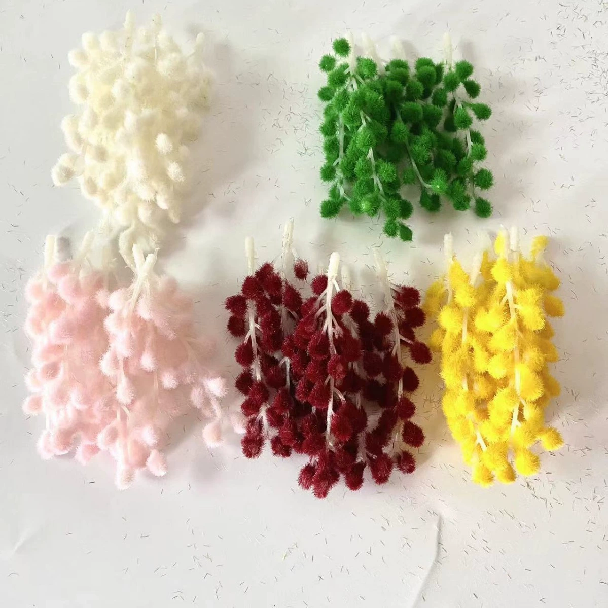 Фабрика прямых продаж имитация акации полуфабрикаты цветочные головки оптом акации для украшения дома