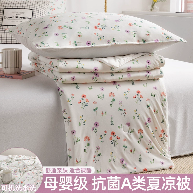 Легкое роскошное летнее одеяло класса А из тенселя для сна обнаженным, шелковистое одеяло с кондиционером, летнее одеяло, тонкое одеяло, которое можно стирать в машине, двойное летнее одеяло