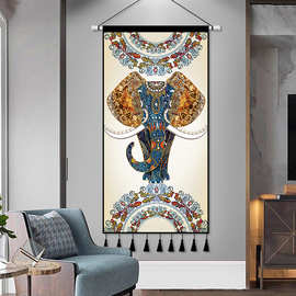 3OBR批发民族风泰式大象挂布挂画背景布挂毯玄关客厅卧室走道布艺