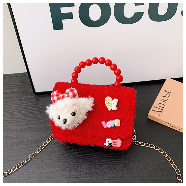 2026 nuevo bolso de niños animado lindos gafas gatito bolso de mano de comercio exterior transfronterizo bolsa de peluche de otoño y invierno