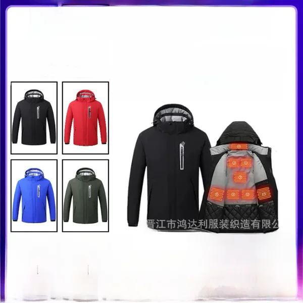 Factory direct intelligent heating charge clothing winter new USB electric heating clothing men's and women's outdoor cotton coat
