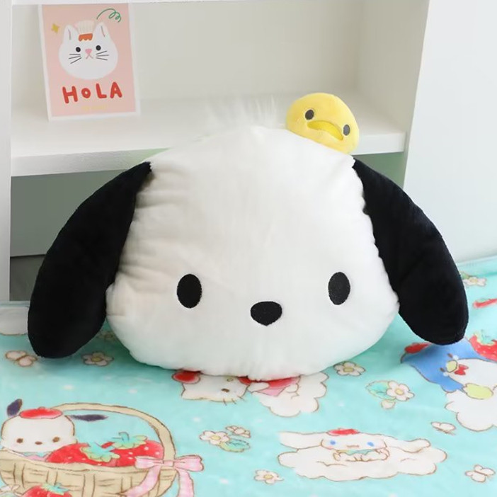 판차 개 머리 인형 베개 (담요 없음)