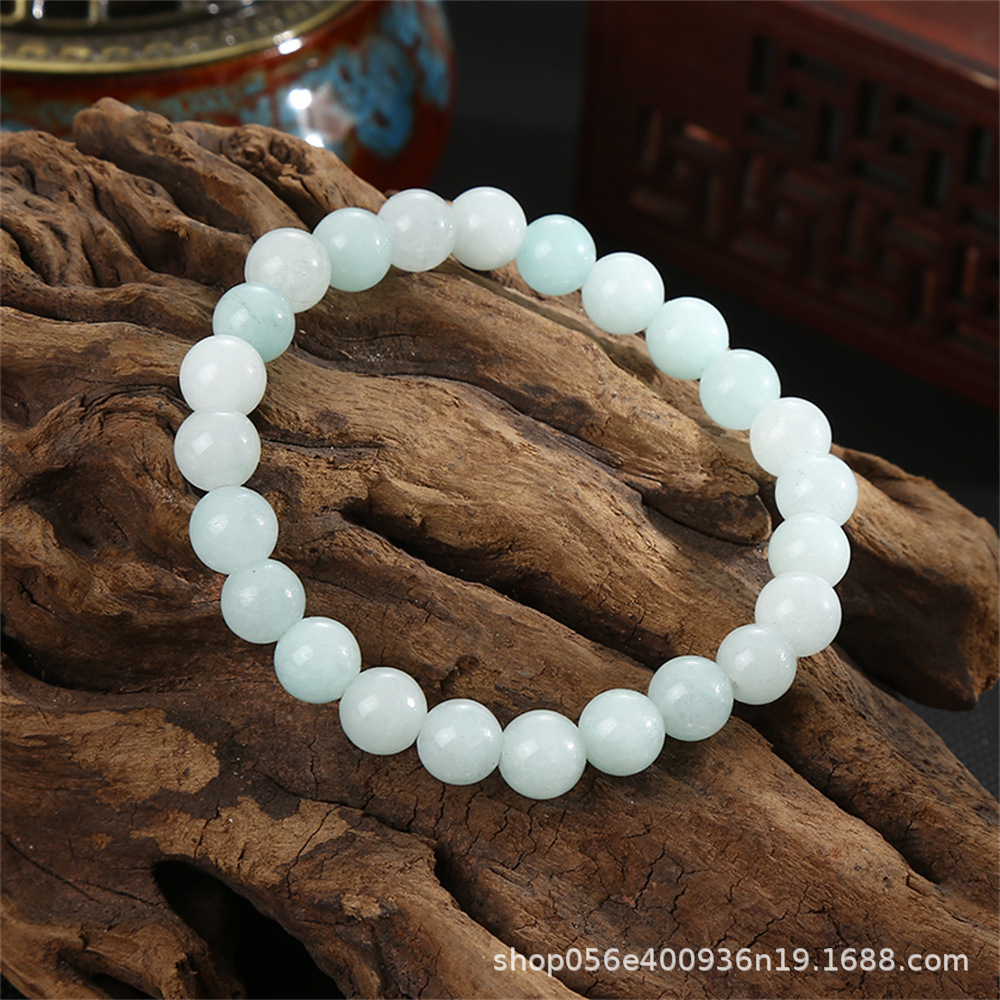 Moda simple 8mm pulsera de piedra de ágata natural alta sensación de mano de cristal cuentas pulsera comercio exterior al por mayor damas