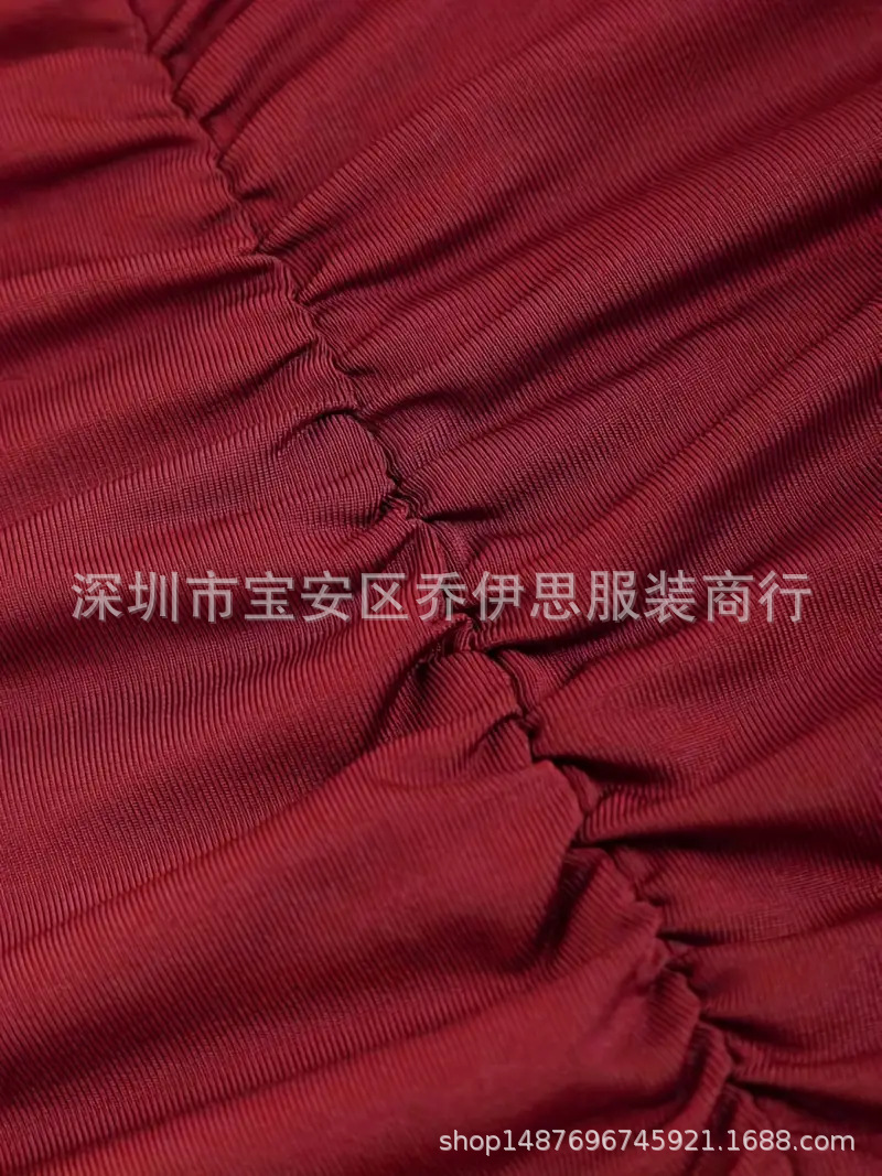 309g Weight Maxi Long Dress Dress Length Type Hip Skirt Dresses Type Polyester Fabric Type Mid Waist Waist Line Stretchy Elasticity Holiday, Daily, Date Occasion Skinny Fit Type Solid Color Pattern Summer Season Women's Gender Pleated Design Streetwear Style Summer Streetwear Solid Color Polyester Maxi Long Dress Skirts 7