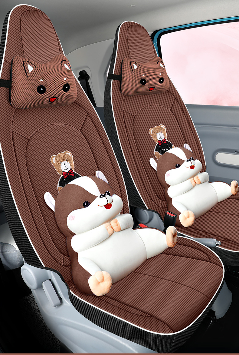 23-25 Pentium Pony Special Car Seat Cover All Seasons All-inclusive Cushion Breathable Honeycomb Cartoon Seat Cover