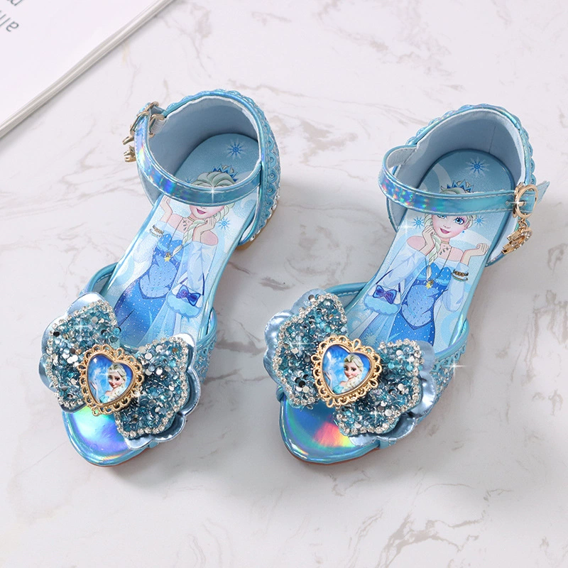 2024 новые ледяные сандалии для девочек Aisa принцесса рыбка рот обувь детская весна и лето бант пряжка обувь принцессы
