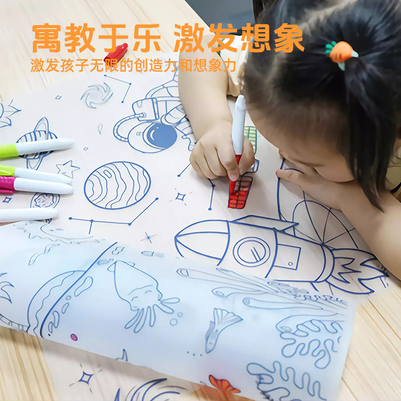 La nueva almohadilla de graffiti de silicona multifuncional para bebés, pintura de educación temprana, juguetes educativos, impermeables, antiincrustantes, duraderos y reutilizables