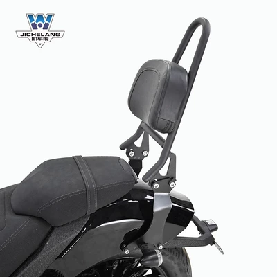 folding backrest adjustable backrest modified – Motorcycle tail - black-knight-500-curved-backrest