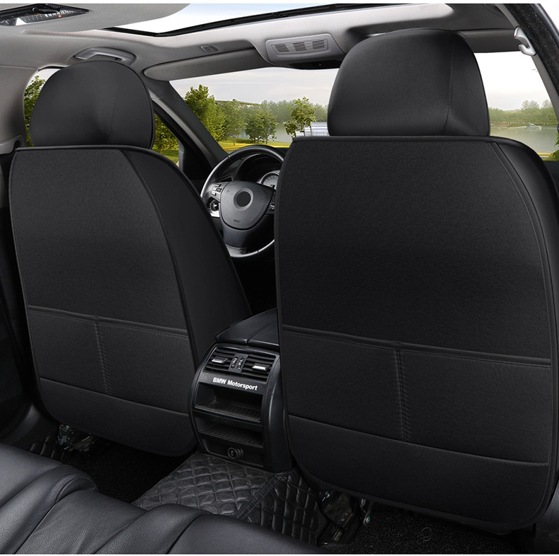 Cross-Border 2026 New Model Coarse Linen Full-Cover Seat Cushion, Breathable, Wear-Resistant, Suitable for All Seasons, Five-Seater Car Seat Cover