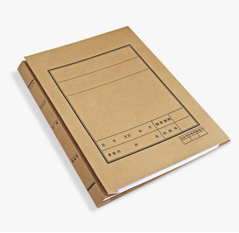 공장 직공급 문서 파일 박스 롤 A4 무산 크래프트 지 폴더 백 커버