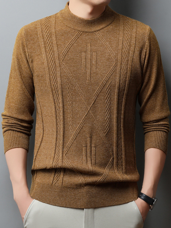 Men's demi-season casual keep warm trend base sweater