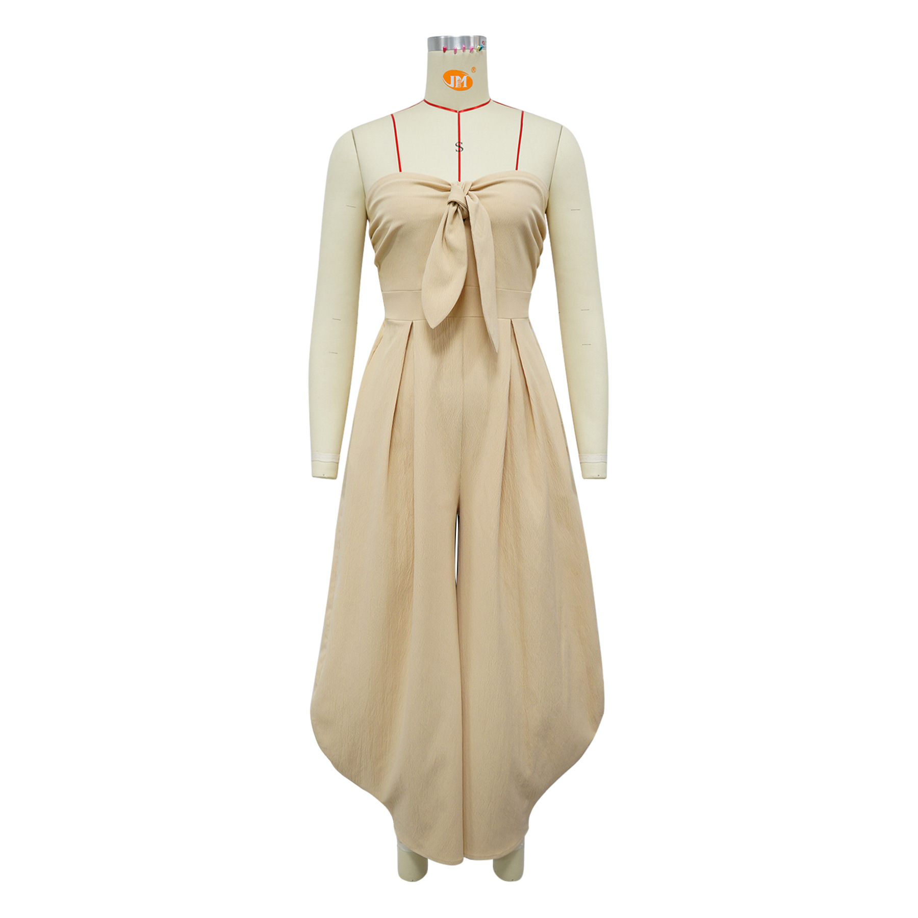 Sexy Damen-Jumpsuit mit Bandeau-Ausschnitt, einfarbig, Sommer, Neu, Direktvertrieb_voghion.com
