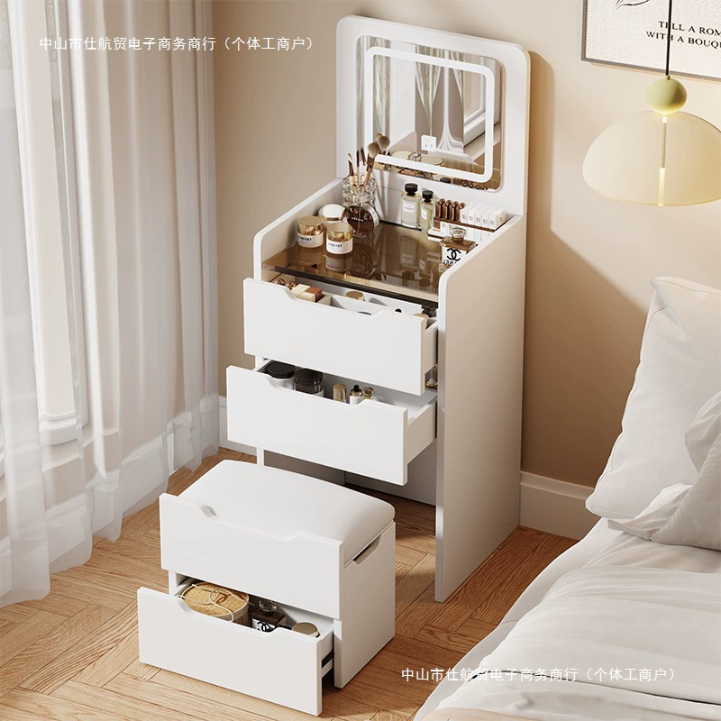 Туалетный столик, небольшой раскладной туалетный столик принцессы, современный простой шкаф для хранения, встроенный мини-шкаф-туалетный столик