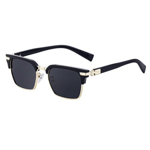  New Retro Square Sunglasses Men's Eyebrow Rack Anti-UV Sunglasses Men's Cross-Border Wholesale Shades